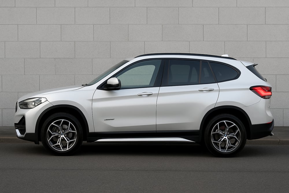 BMW X1 SUV UK side view-1