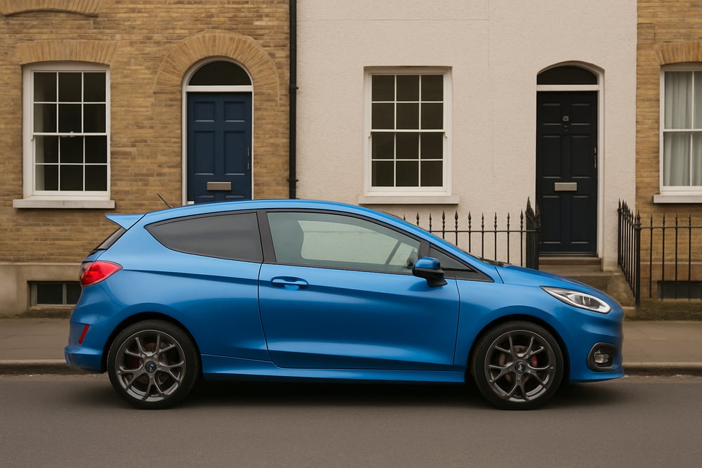 Fiesta ST line uk street side view