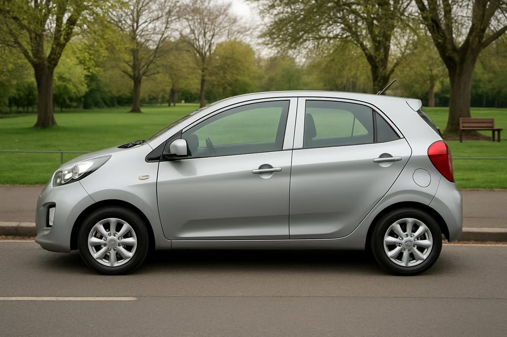 Kia Picanto UK park side view-1